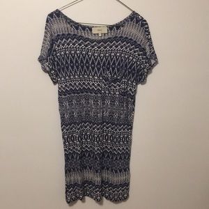 -Next Blue and White Print Dress